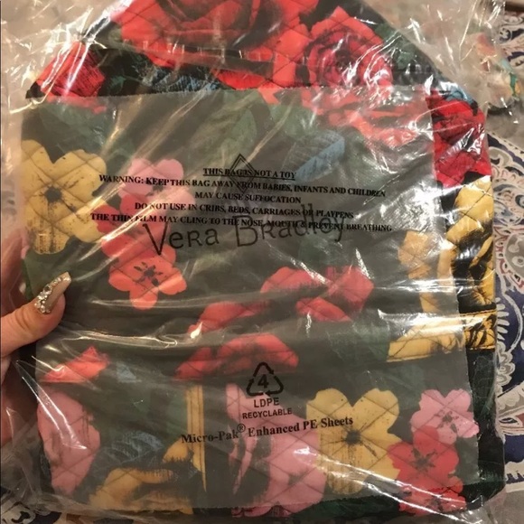 Vera Bradley Large Duffel Travel Bag - Havana Rose - Picture 8 of 8